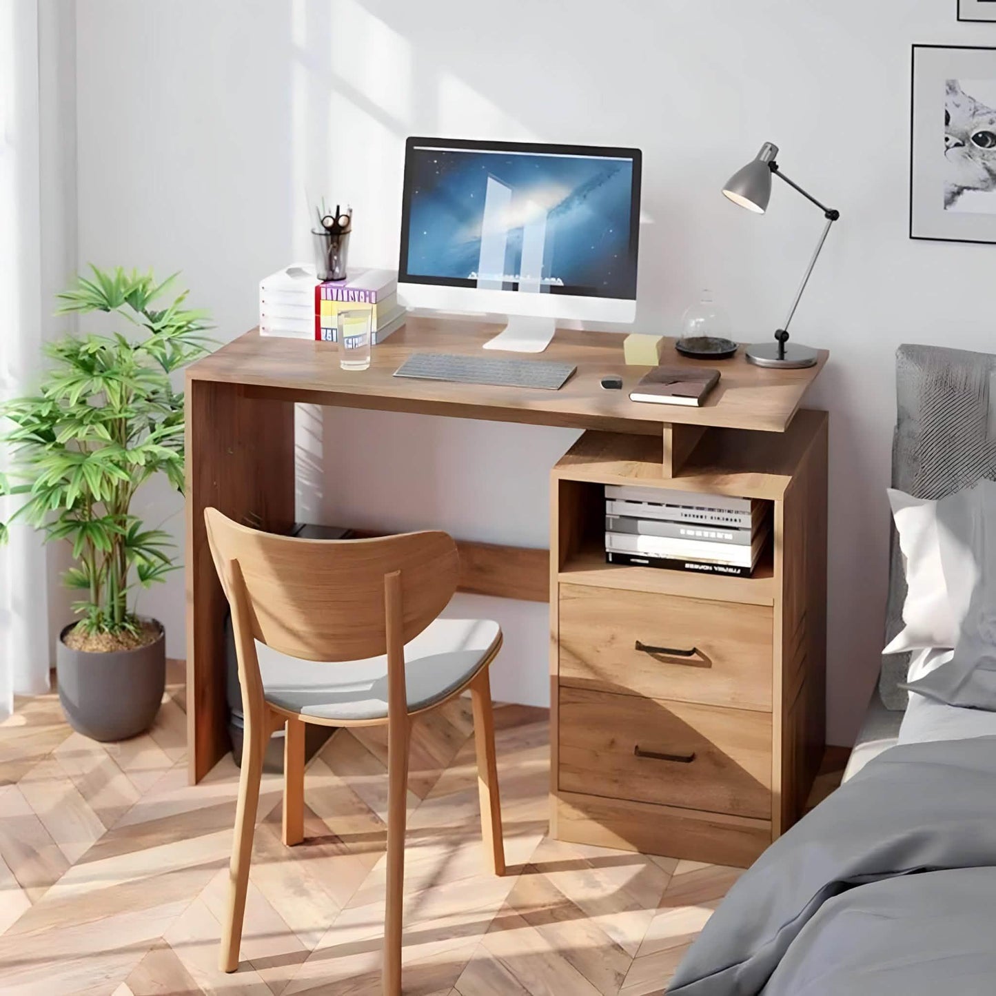 مكتب خشب ام دي اف، 120*45*75 سم