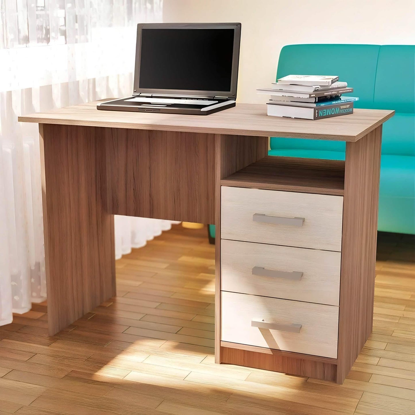 مكتب خشب ام دي اف، 120*45*75 سم