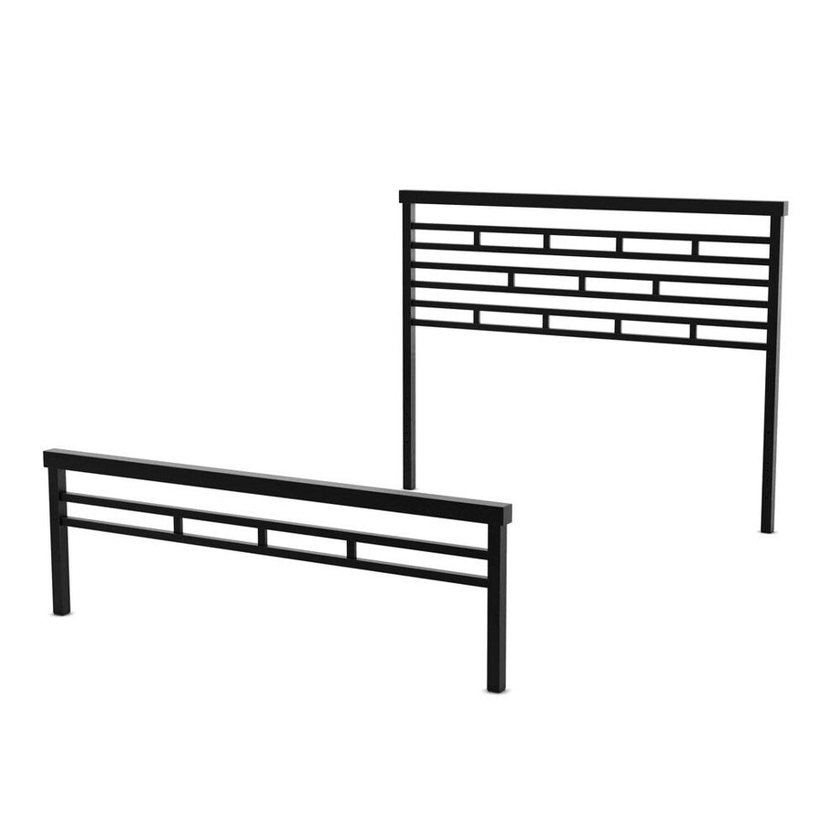 سرير كينج معدن و خشب طبيعي، 160*195*100 سم