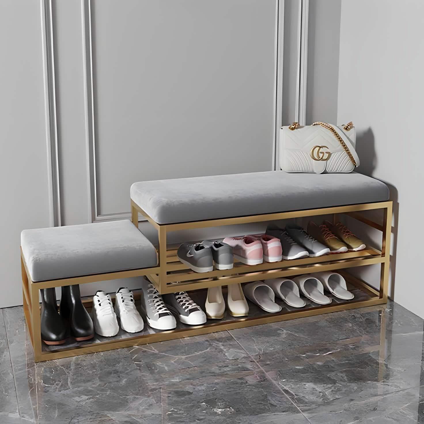 بانكيت معدن ذهبي 120*40*60 سم - RON104 Royal Iron