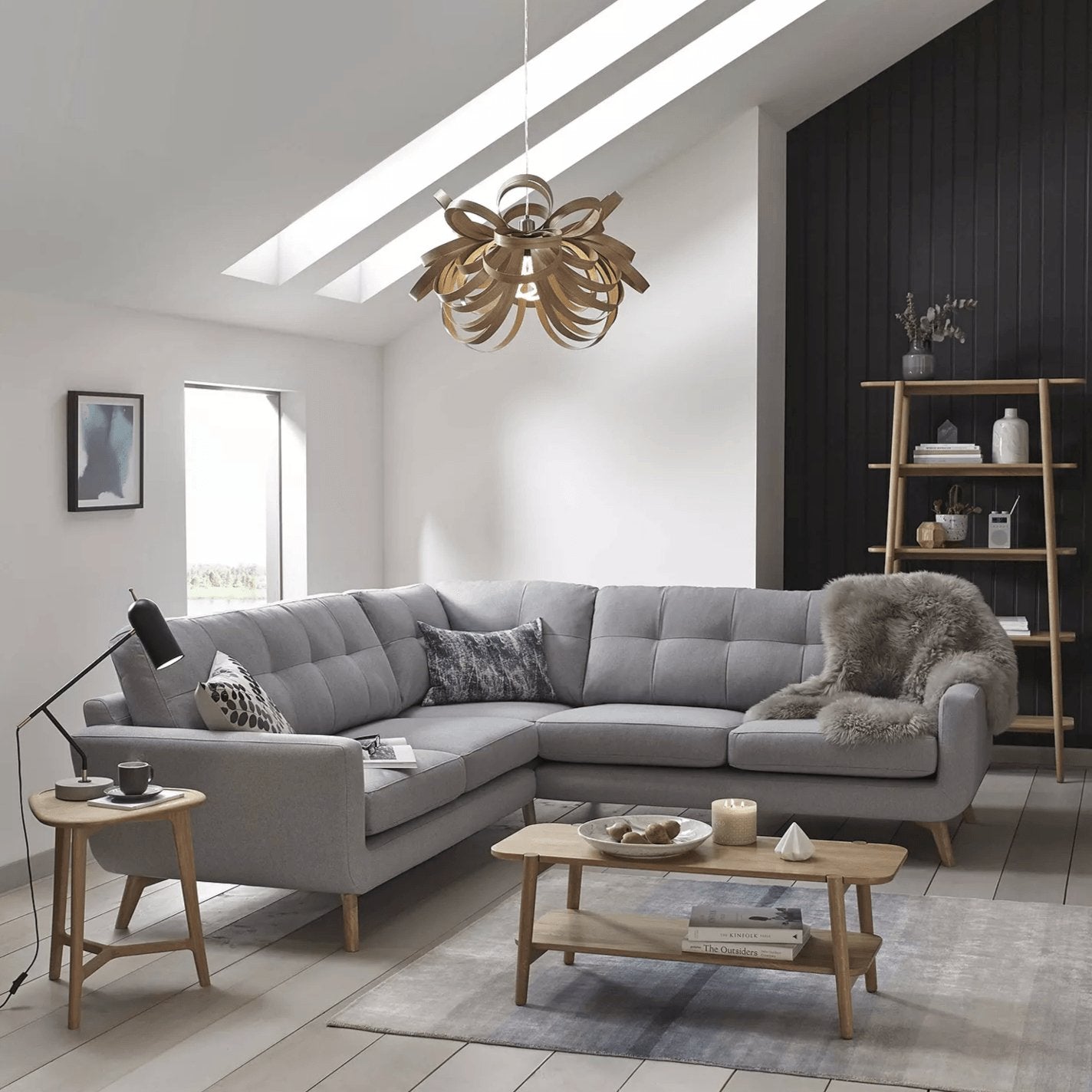 ركنة خشب زان، 220*220*85*75 سم