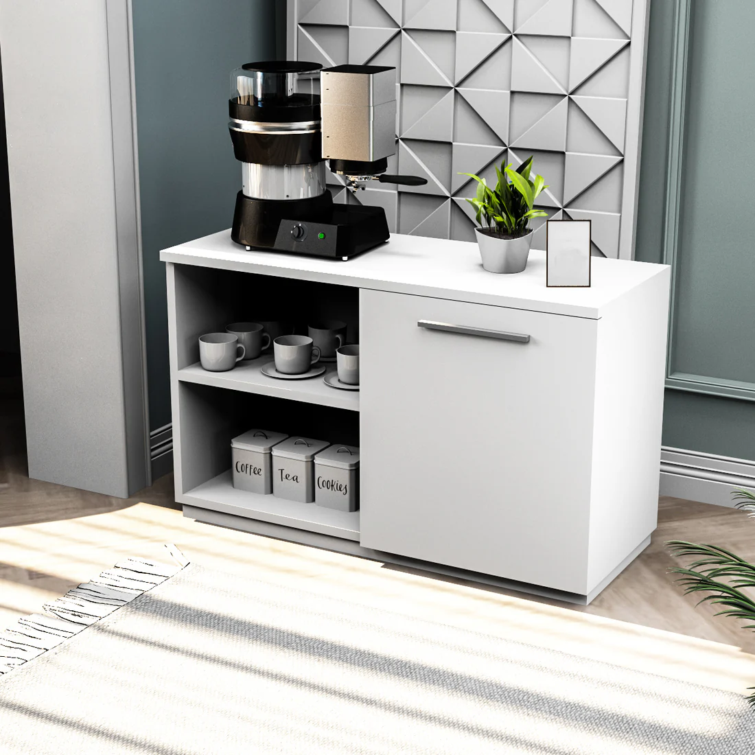 كوفي كورنر خشب ام دي اف، 80*35*70 سم