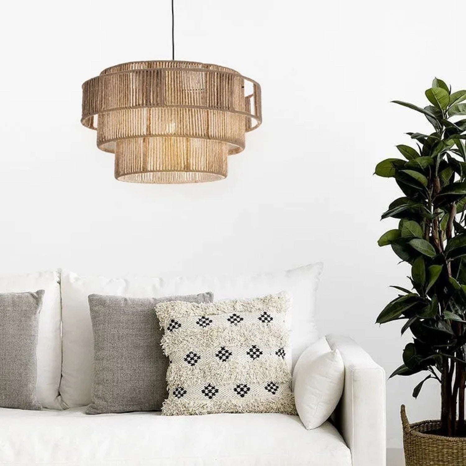 نجفة خيوط خيش، 40*50 سم