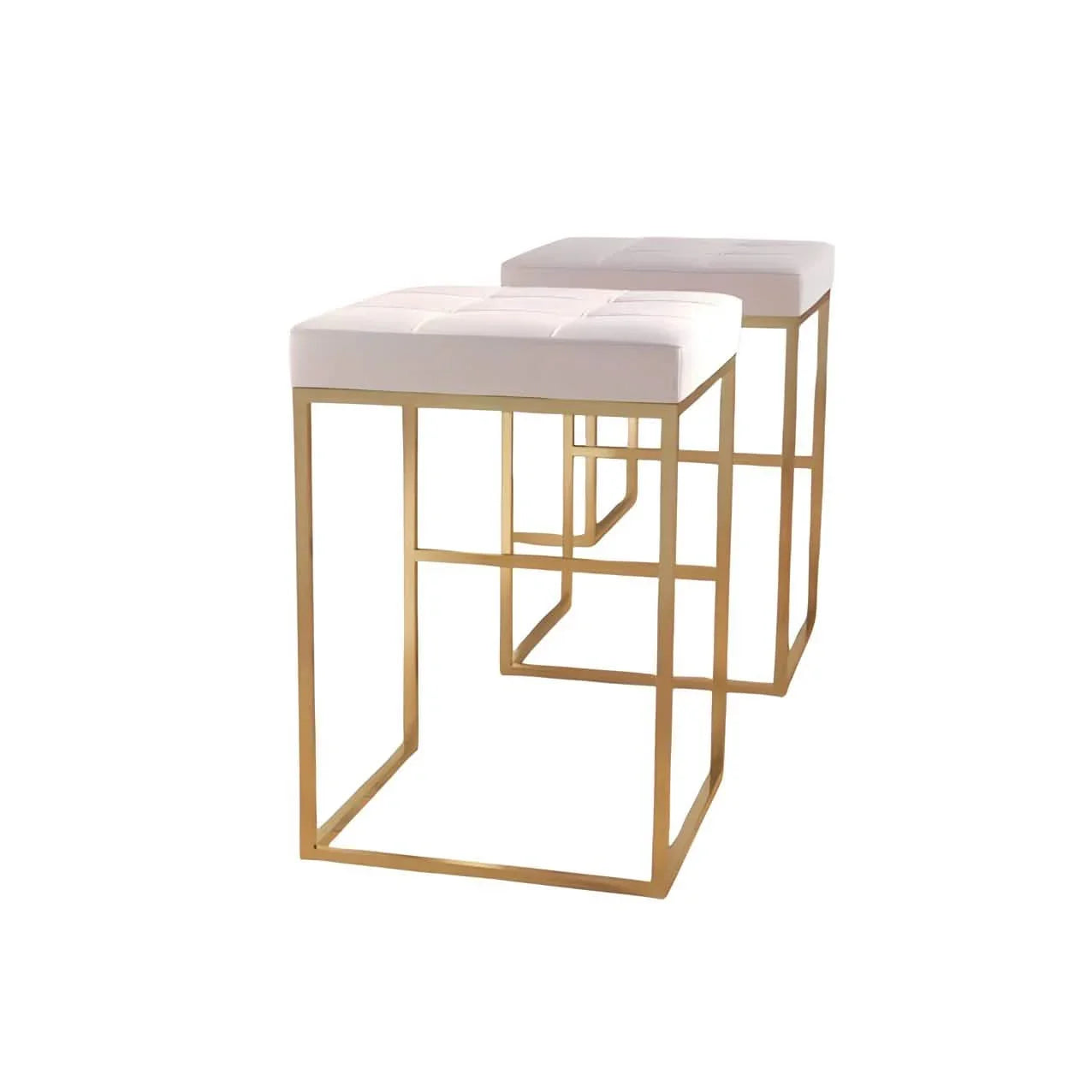 كرسي بار ستيل و جلد، 45*45*70 سم