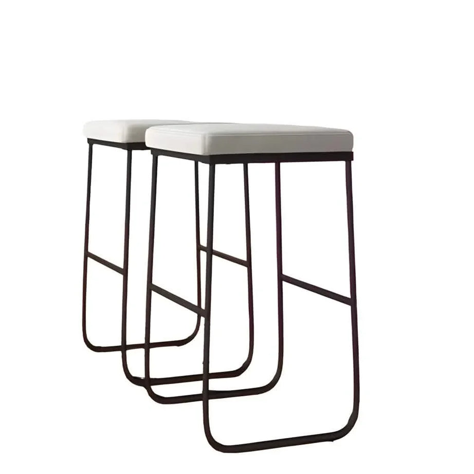 كرسي بار ستيل و جلد، 40*40*70 سم