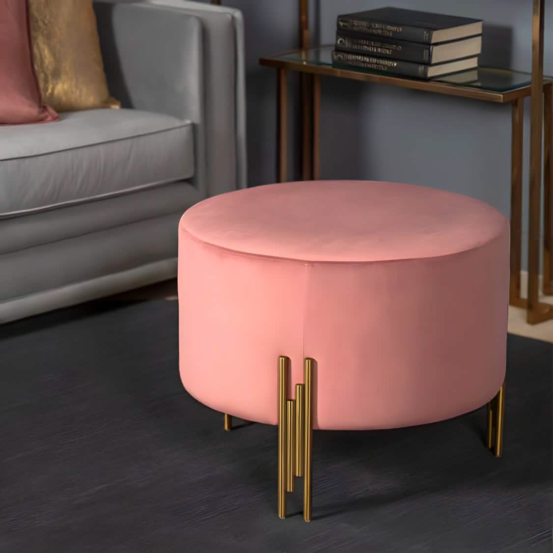 بوف معدن و قماش 50*50 سم - RON133 Royal Iron