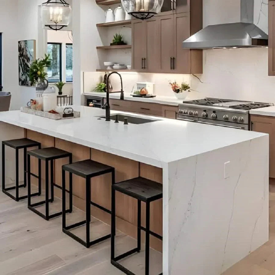 كرسي بار ستيل و ام دي اف، 35*40*65 سم