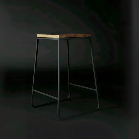 كرسي بار ستيل و ام دي اف، 40*40*65 سم