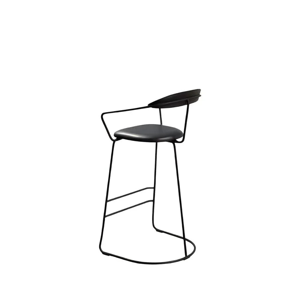 كرسي بار ستيل و جلد، 50*55*90 سم