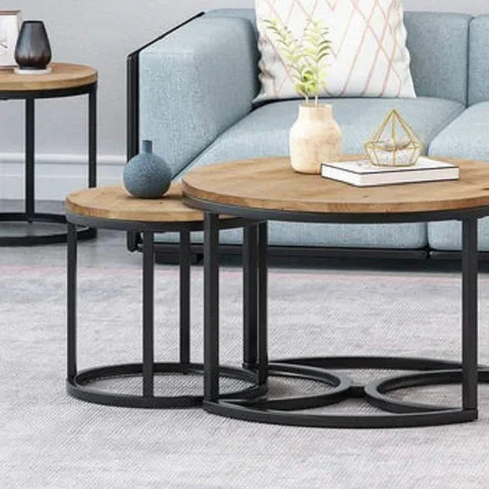 طقم ترابيزة قهوة ستيل، 3 قطع