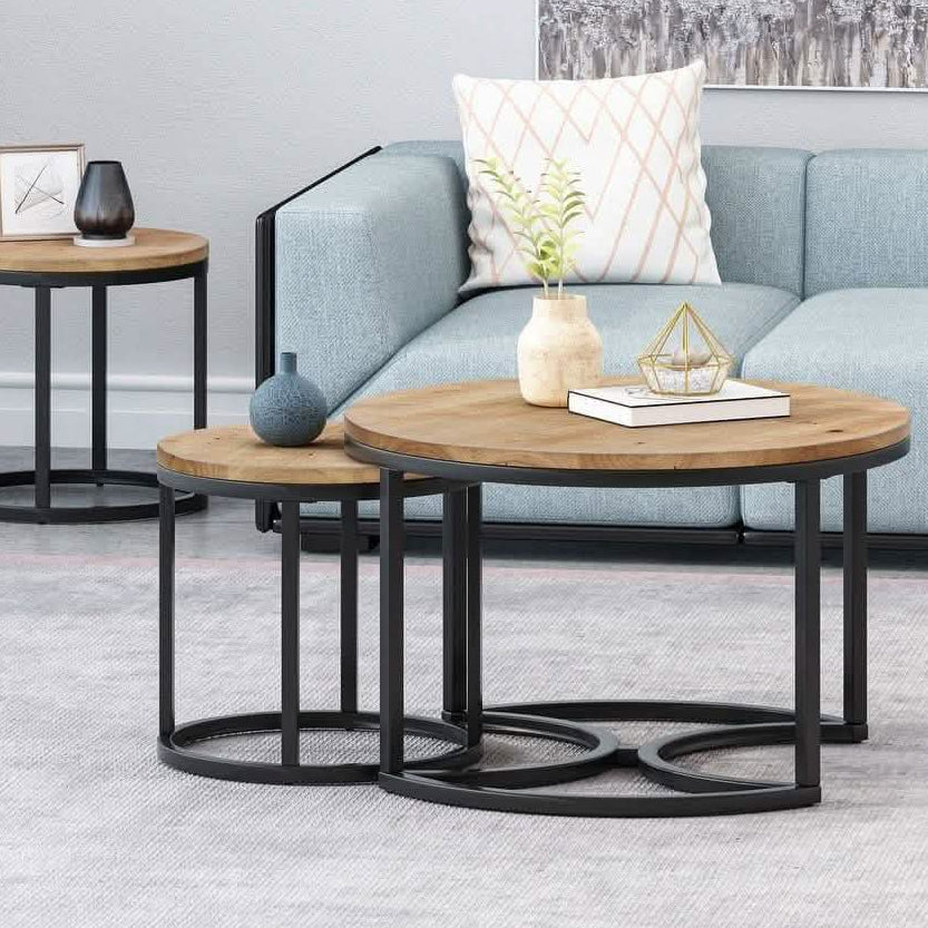 طقم ترابيزة قهوة ستيل، 3 قطع