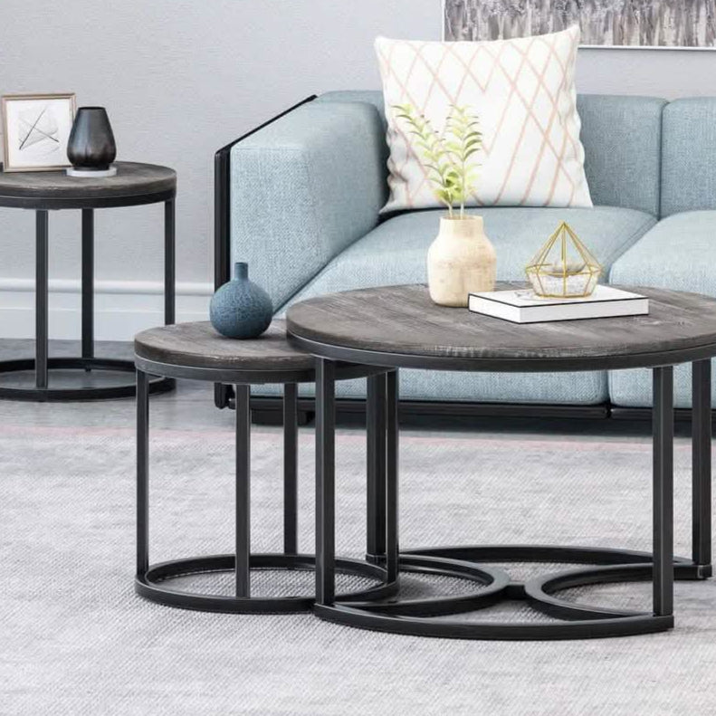 طقم ترابيزة قهوة ستيل، 3 قطع