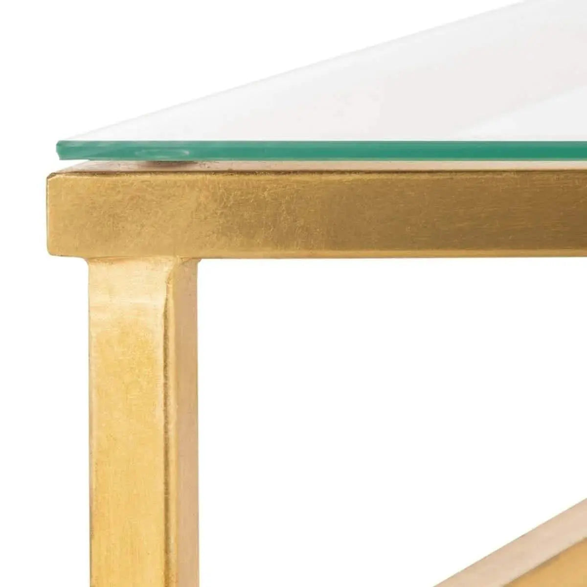 ترابيزة قهوة قابلة للتعديل ستيل بسطح زجاج، 3 قطع