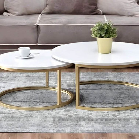 ترابيزة قهوة متداخلة بسطح رخام - CH217 Cityhome