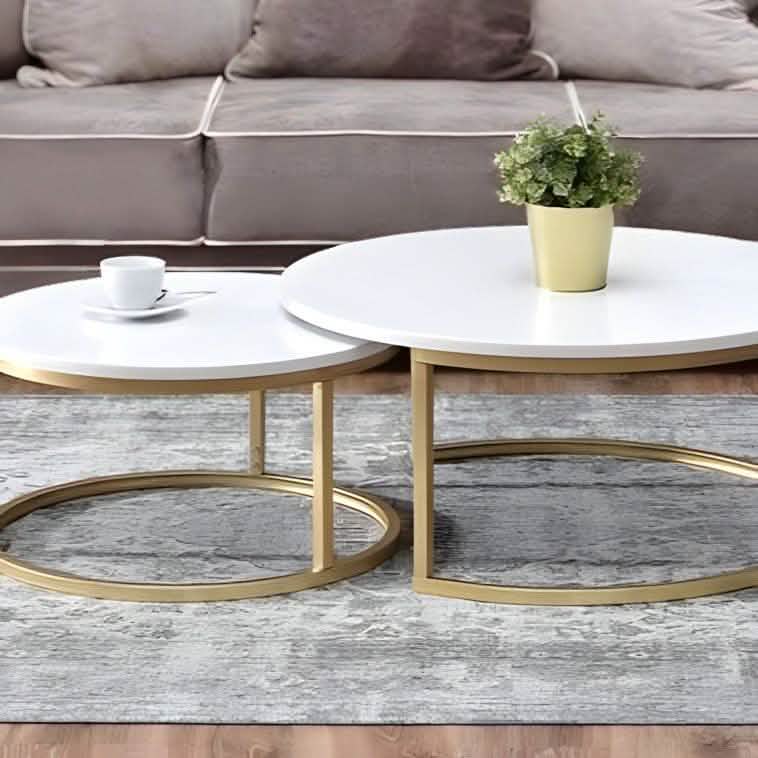 ترابيزة قهوة متداخلة بسطح رخام - CH217 Cityhome