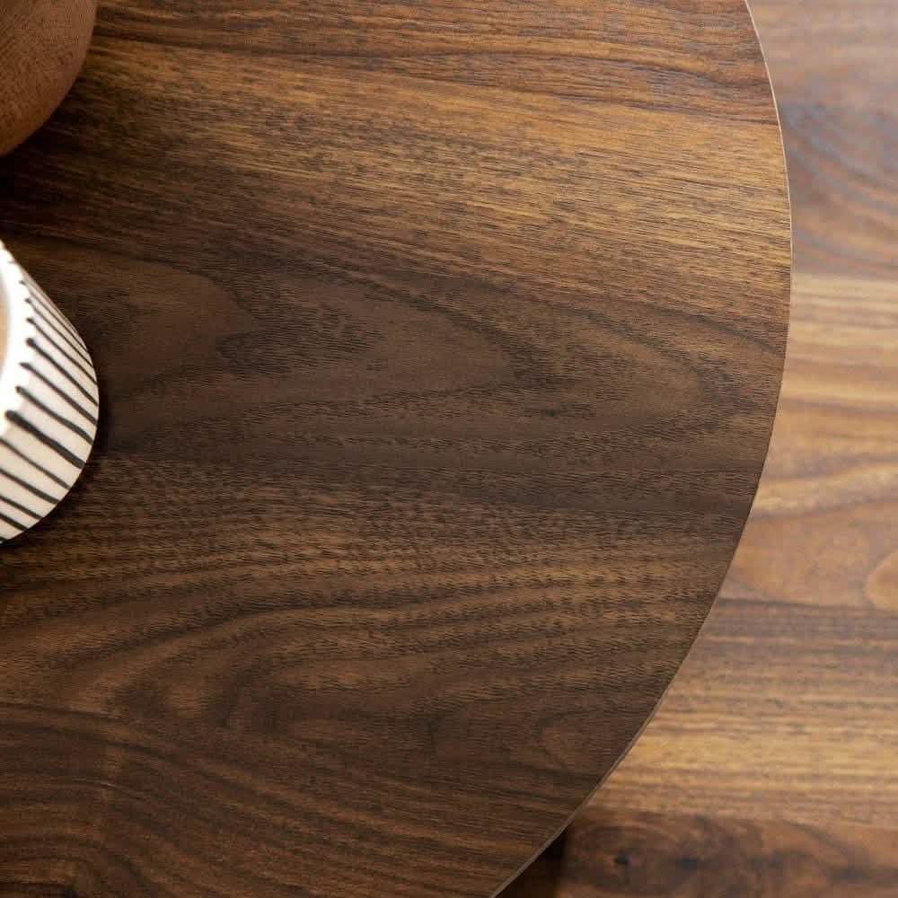 طقم ترابيزات جانبية متداخلة ستيل وام دي اف، قطعتين