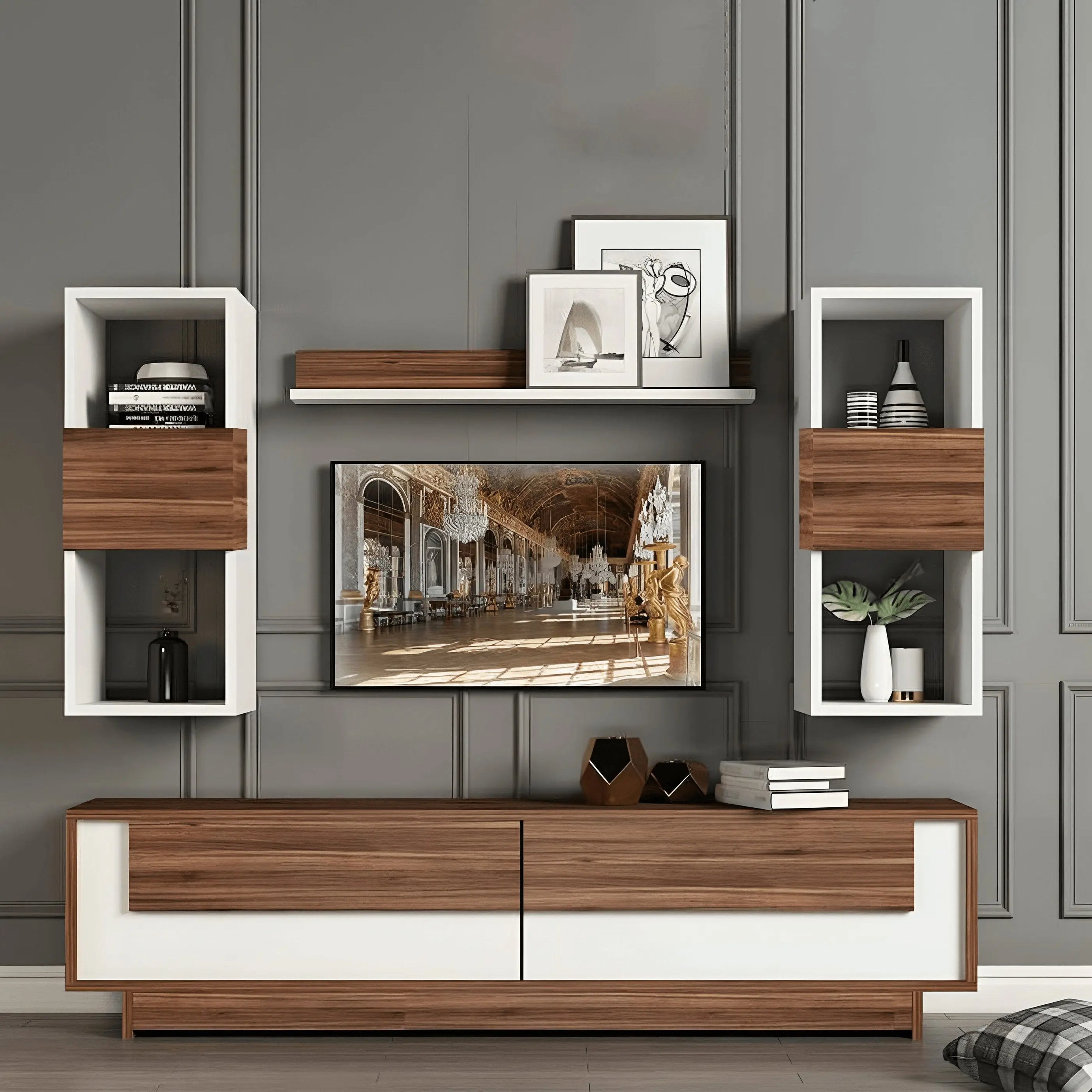ترابيزة تليفزيون بوحدة تخزين ام دي اف - CLG224 - Homix