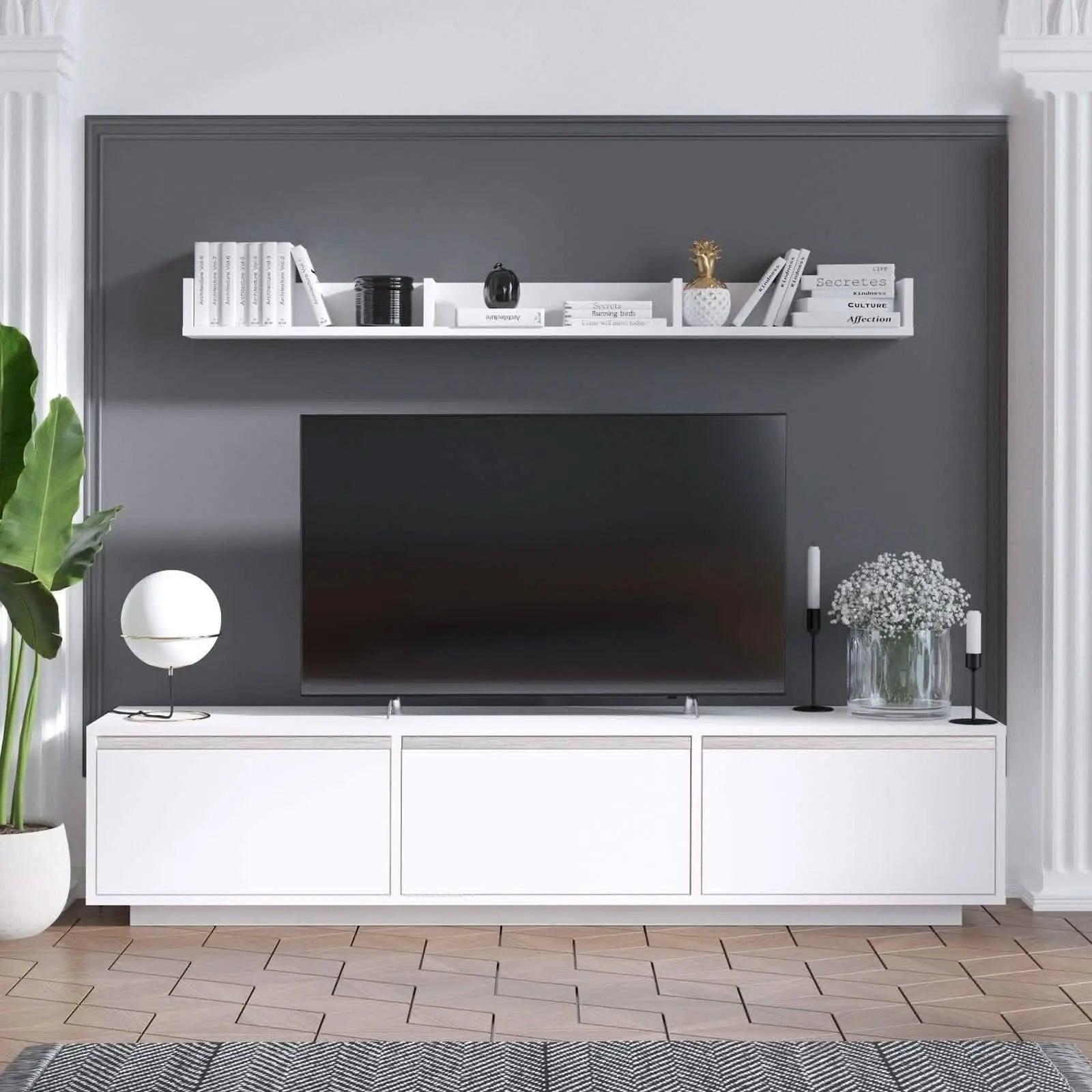 تسوق الأن من هومكس  ترابيزة تليفزيون بوحدة علوية ام دي اف - CLG269 بأفضل سعر وأفضل جودة 