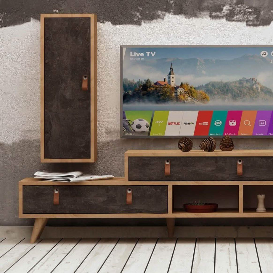تسوق الأن من هومكس  ترابيزة تليفزيون خشب ام دي اف - CLG271 بأفضل سعر وأفضل جودة 