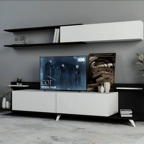 ترابيزة تليفزيون بأرفف علوية خشب ام دي اف - CLG277 - Homix