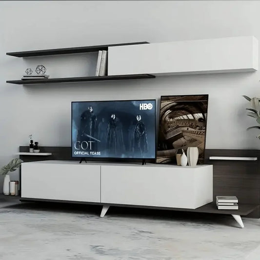 ترابيزة تليفزيون بأرفف علوية خشب ام دي اف - CLG277 - Homix