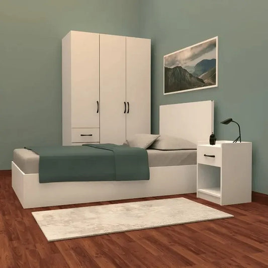 غرفة نوم، خشب ام دي اف - 3 قطع