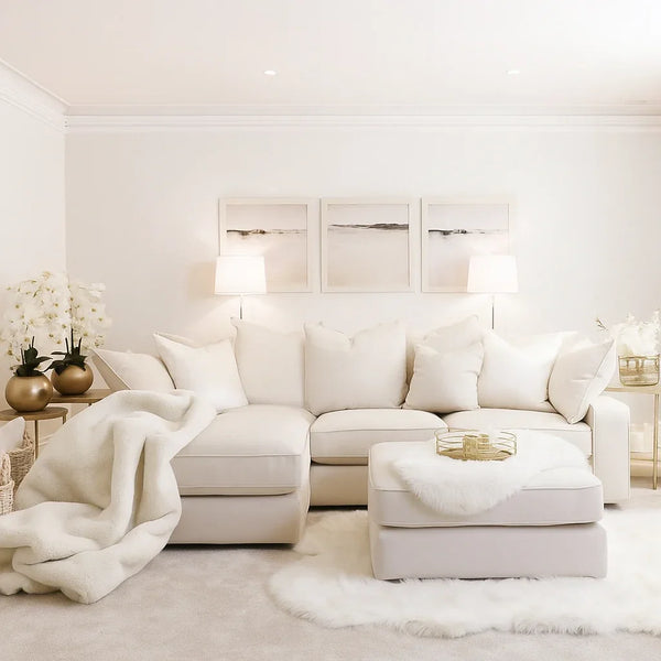 ركنة مع بف خشب زان، 260*90*75 سم