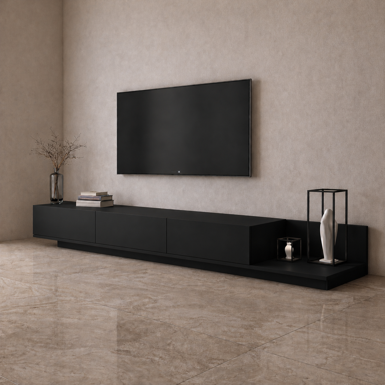 ترابيزة تليفزيون خشب ام دي اف، 180*40*40 سم