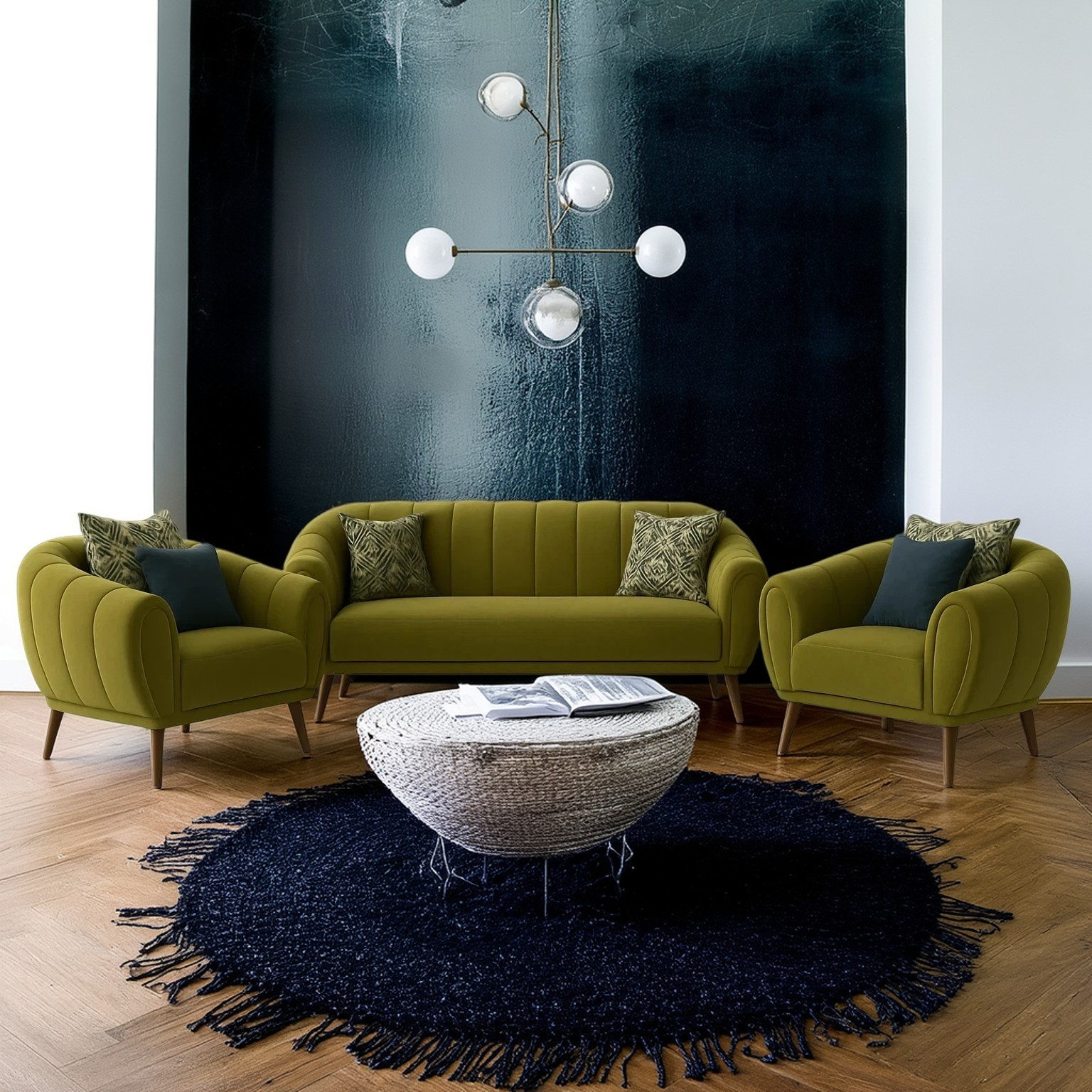 طقم أنتريه خشب زان، 3 قطع