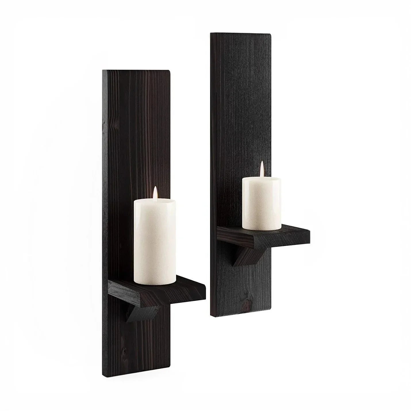 رف حائط خشب موسكي، 15*10*70 سم - قطعتين