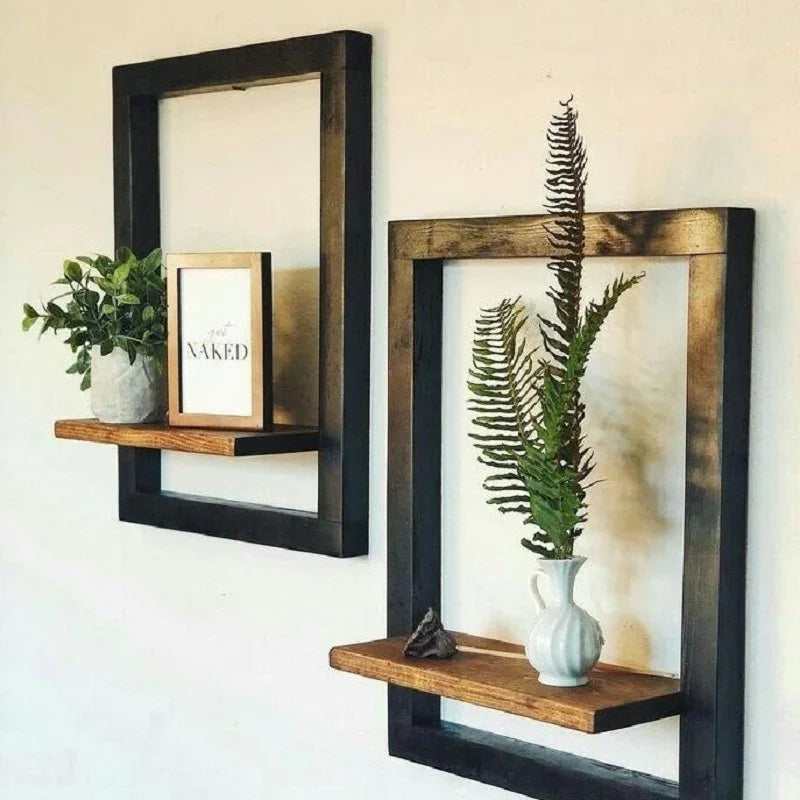 رف حائط خشب موسكي، 30*15*40 سم - قطعتين