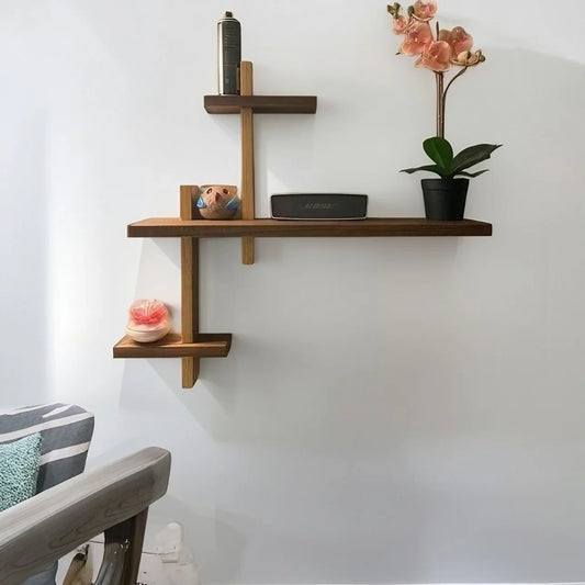 وحدة أرفف خشب موسكي، 80*15*80 سم