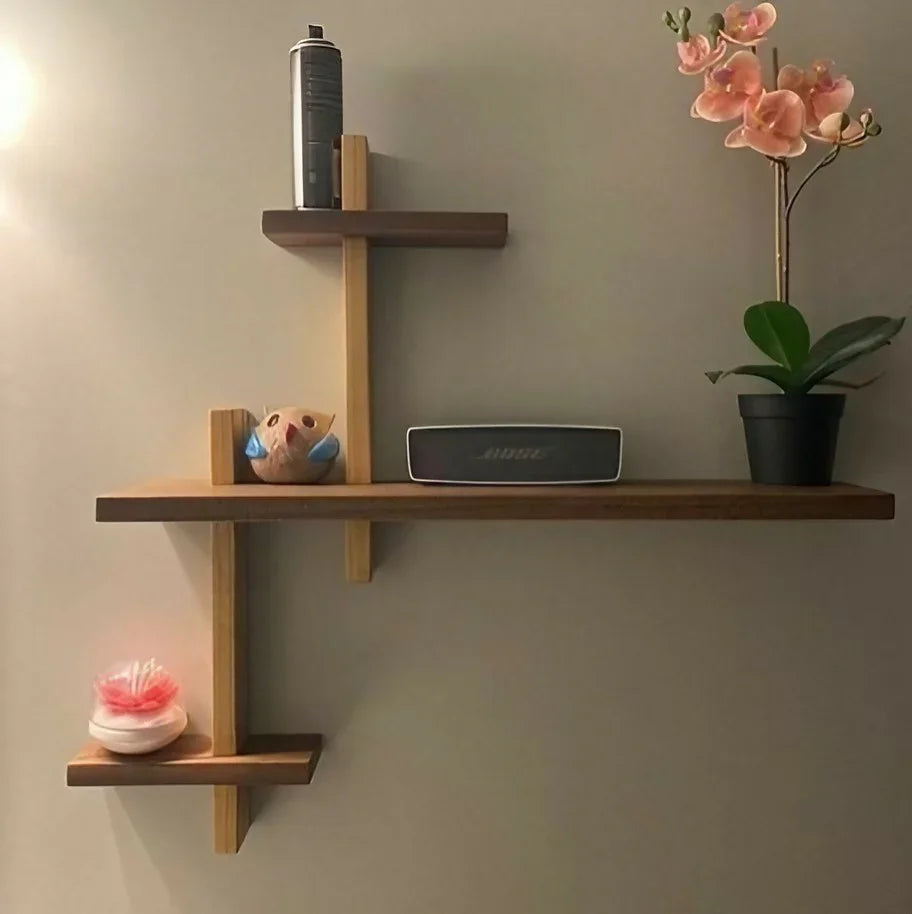 وحدة أرفف خشب موسكي، 80*15*80 سم