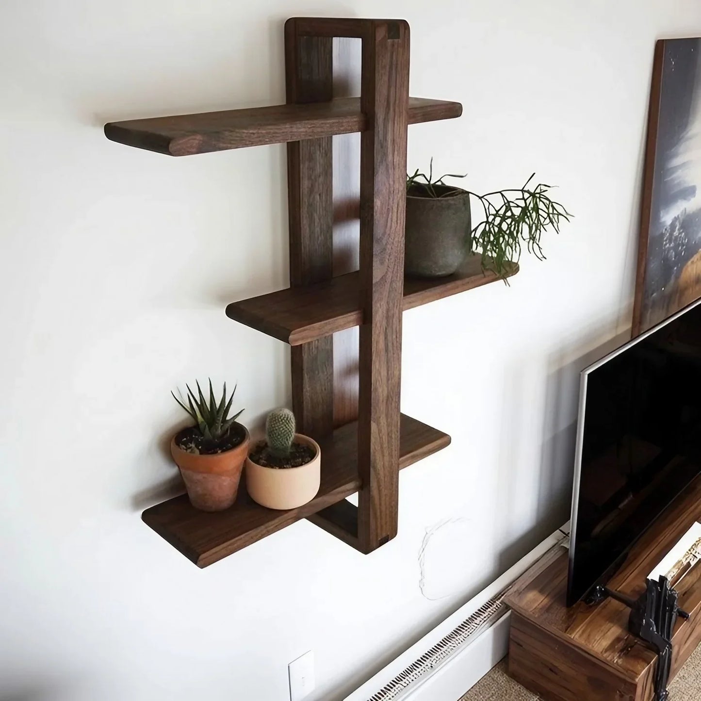 وحدة أرفف خشب موسكي، 40*15*90 سم