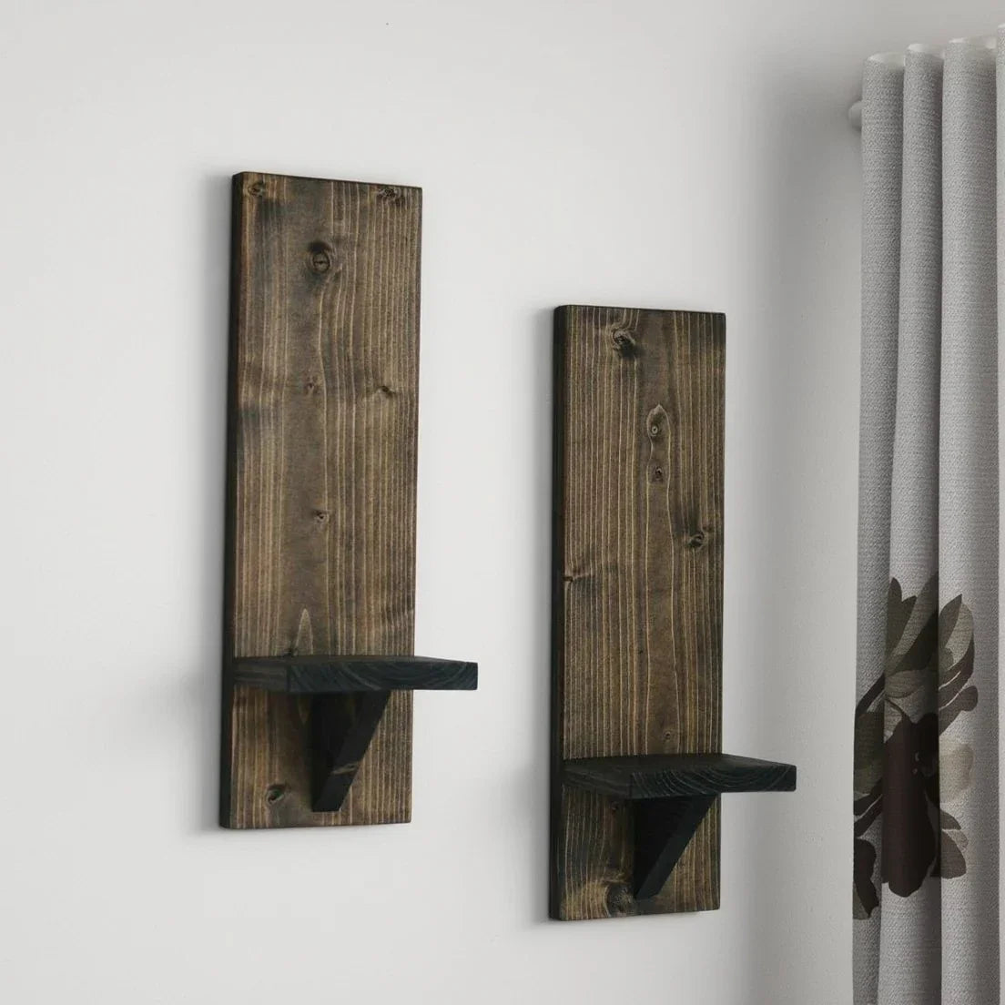 رف حائط خشب موسكي، 12.5*15*50 سم