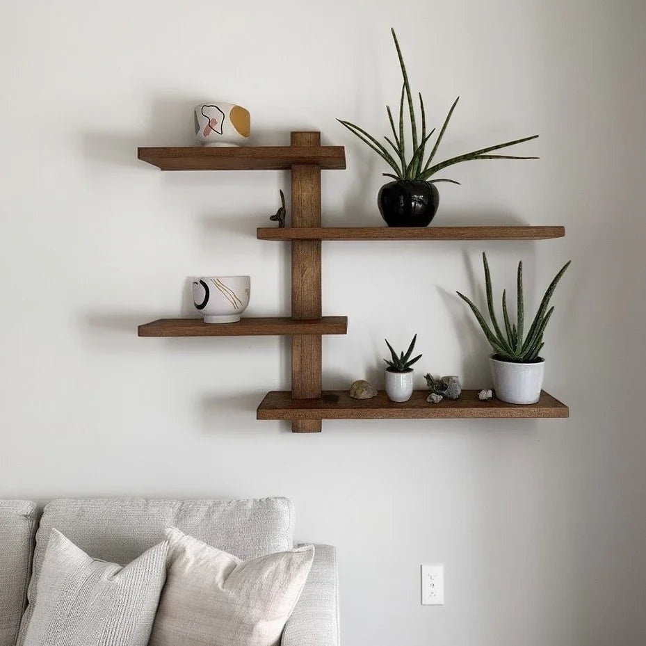 رف حائط خشب موسكي، 80*12.5*80 سم