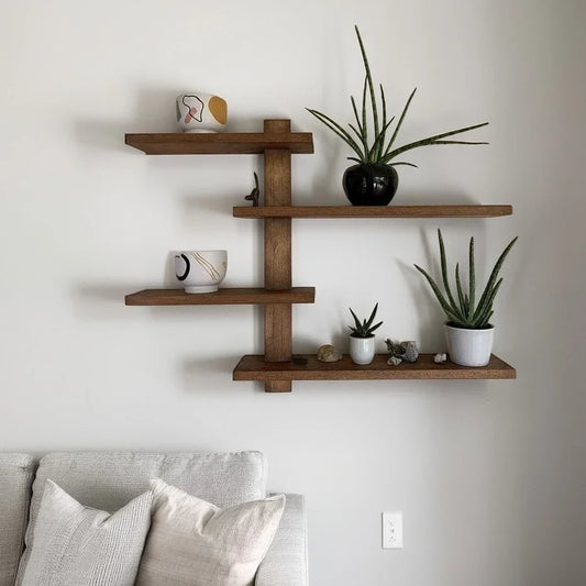 رف حائط خشب موسكي، 80*12.5*80 سم