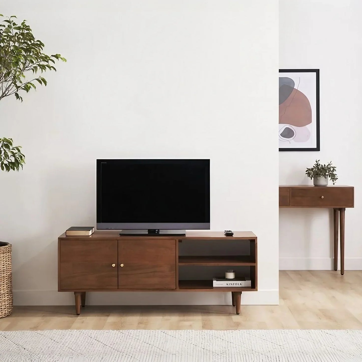ترابيزة تليفزيون خشب كونتر، 130*40*55 سم