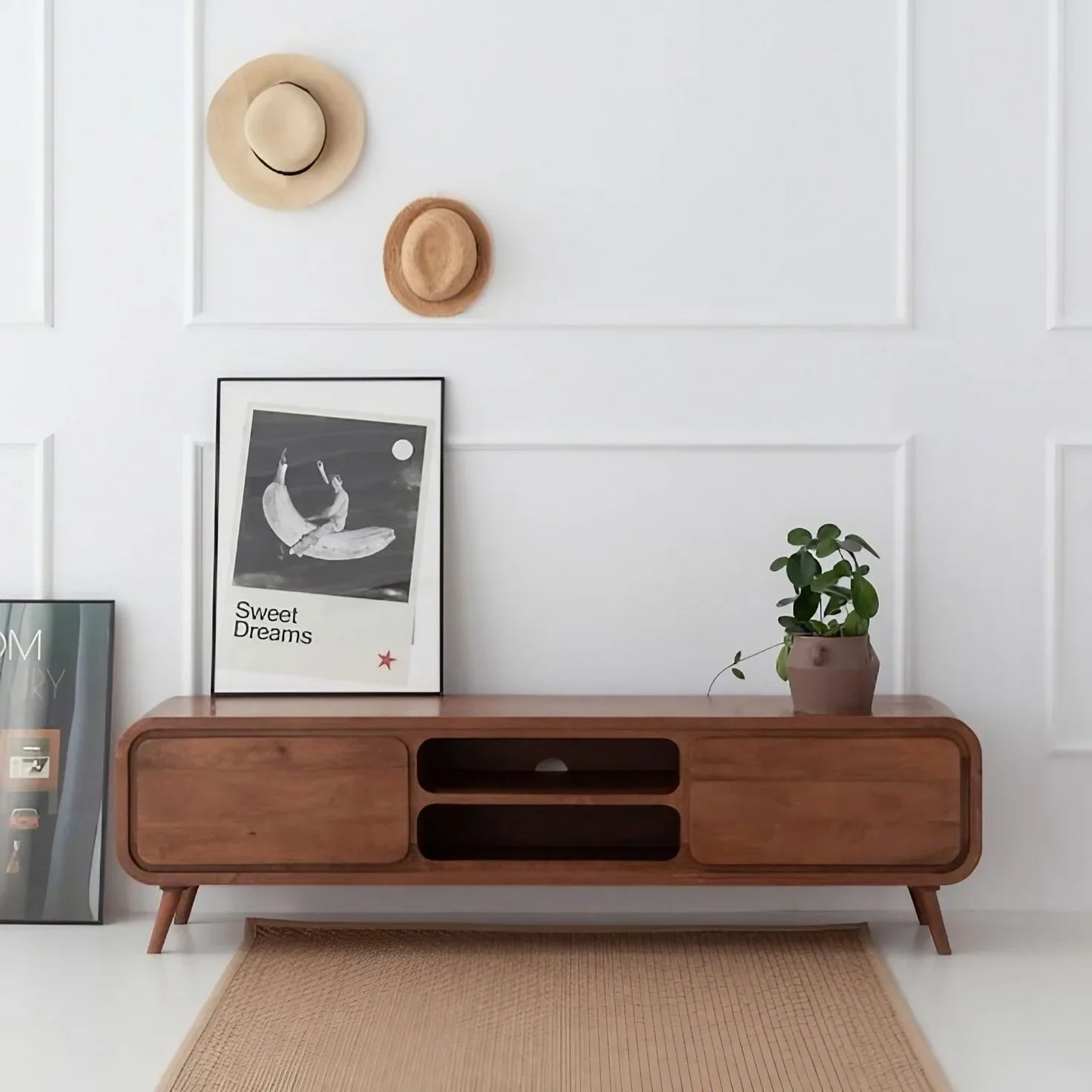 ترابيزة تليفزيون خشب كونتر، 150*40*55 سم