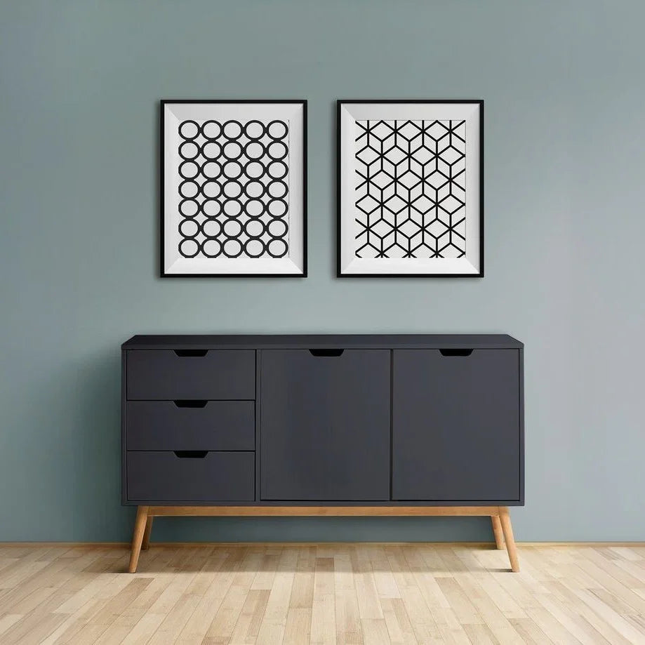 وحدة أدراج خشب كونتر وموسكي، 120*35*80 سم