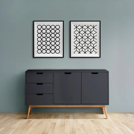 وحدة أدراج خشب كونتر وموسكي، 120*35*80 سم