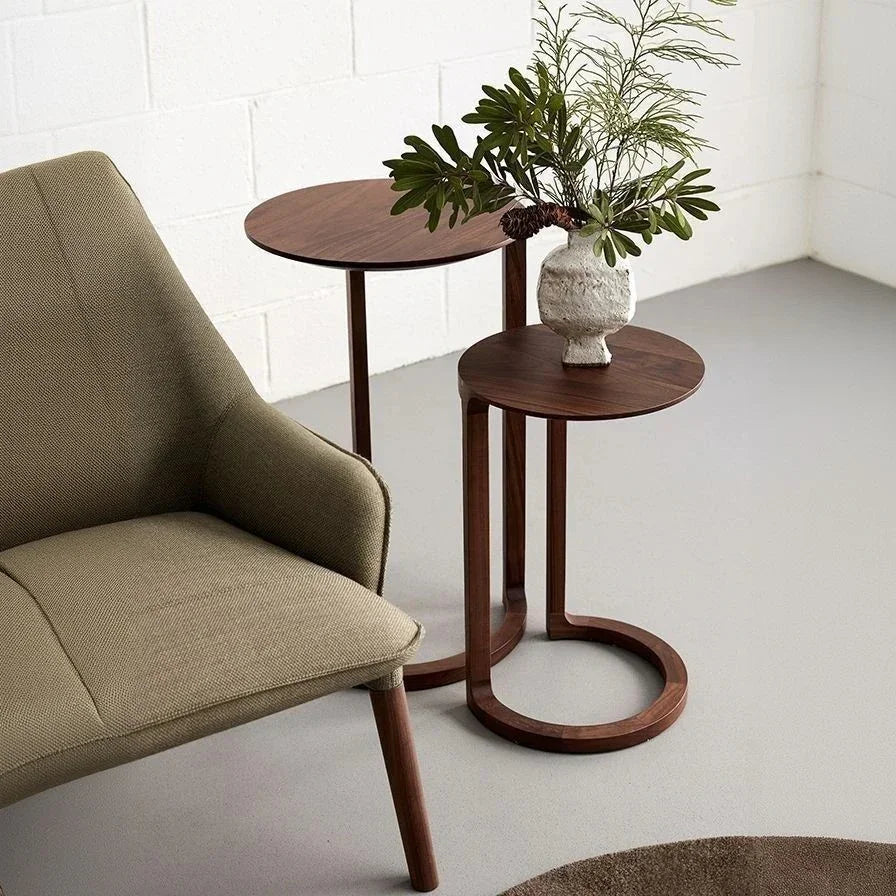 طقم ترابيزات جانبية خشب كونتر، قطعتين