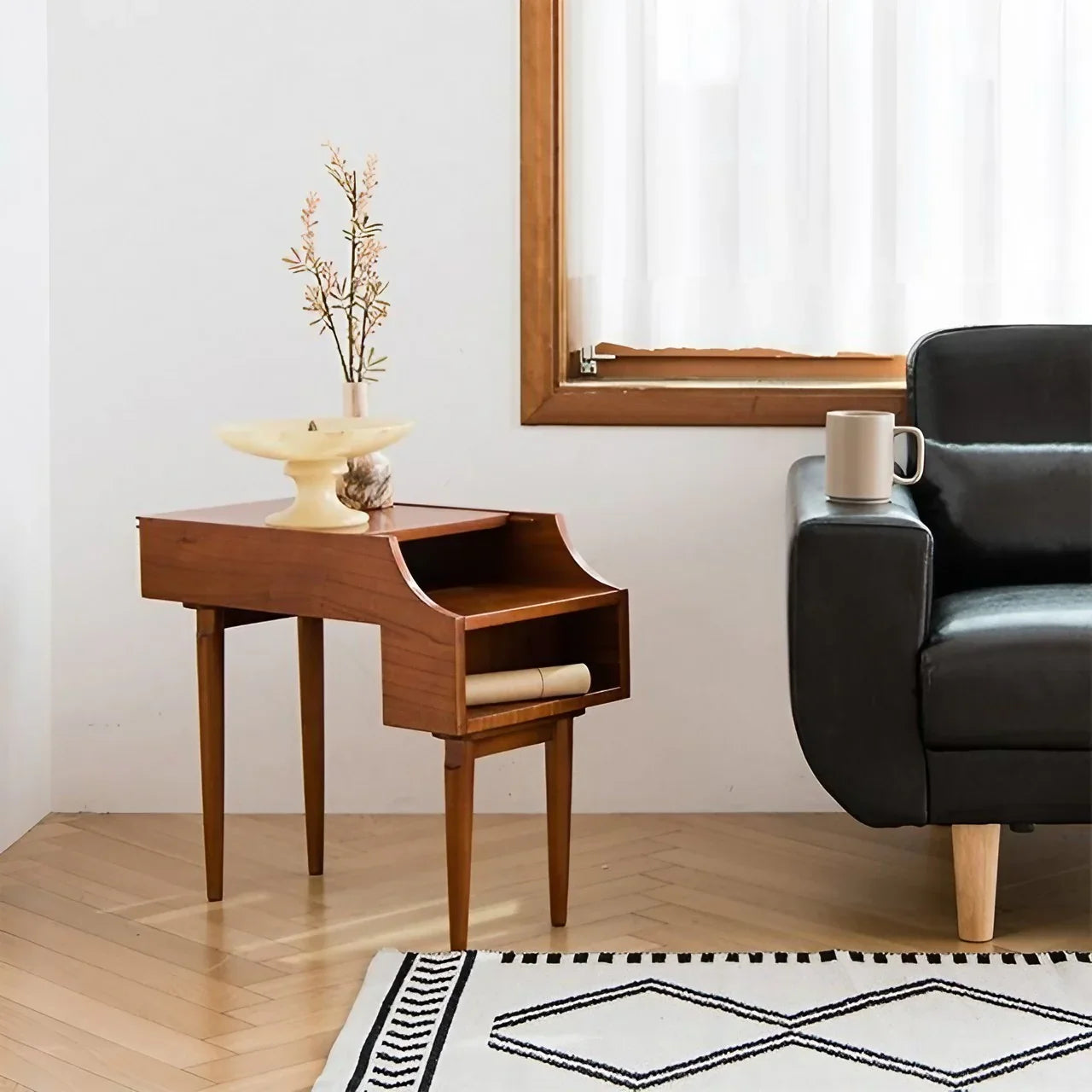 ترابيزة جانبية خشب كونتر و موسكي، 50*30*60 سم