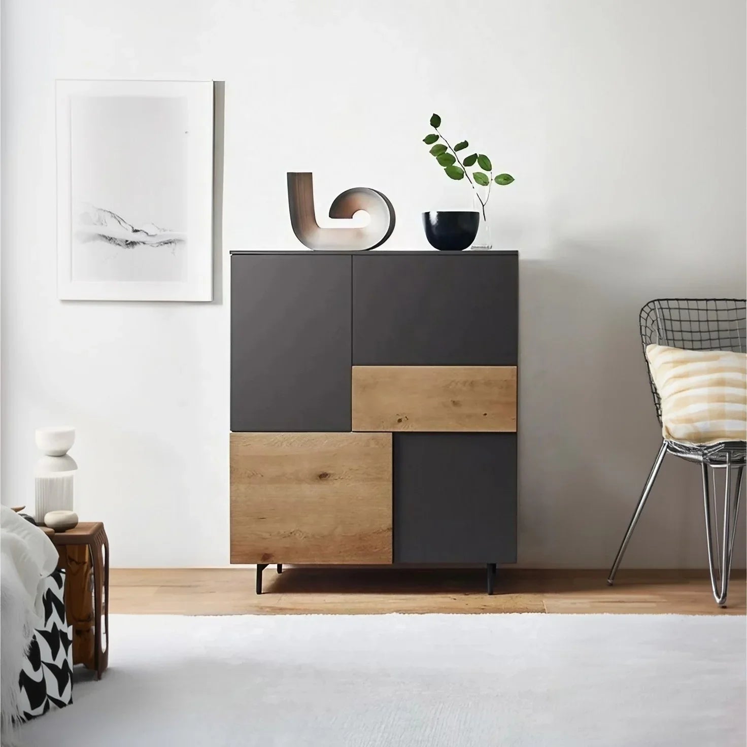 وحدة أدراج خشب كونتر و موسكي، 100*35*110 سم