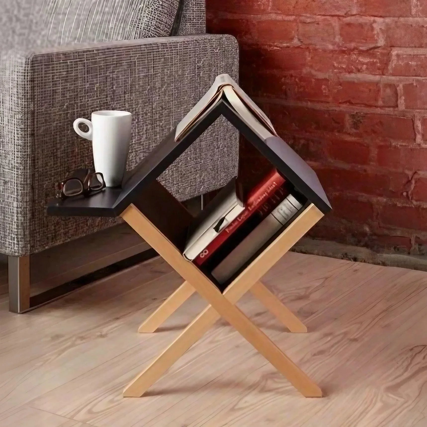 ترابيزة جانبية خشب كونتر وموسكي، 50*30*50 سم