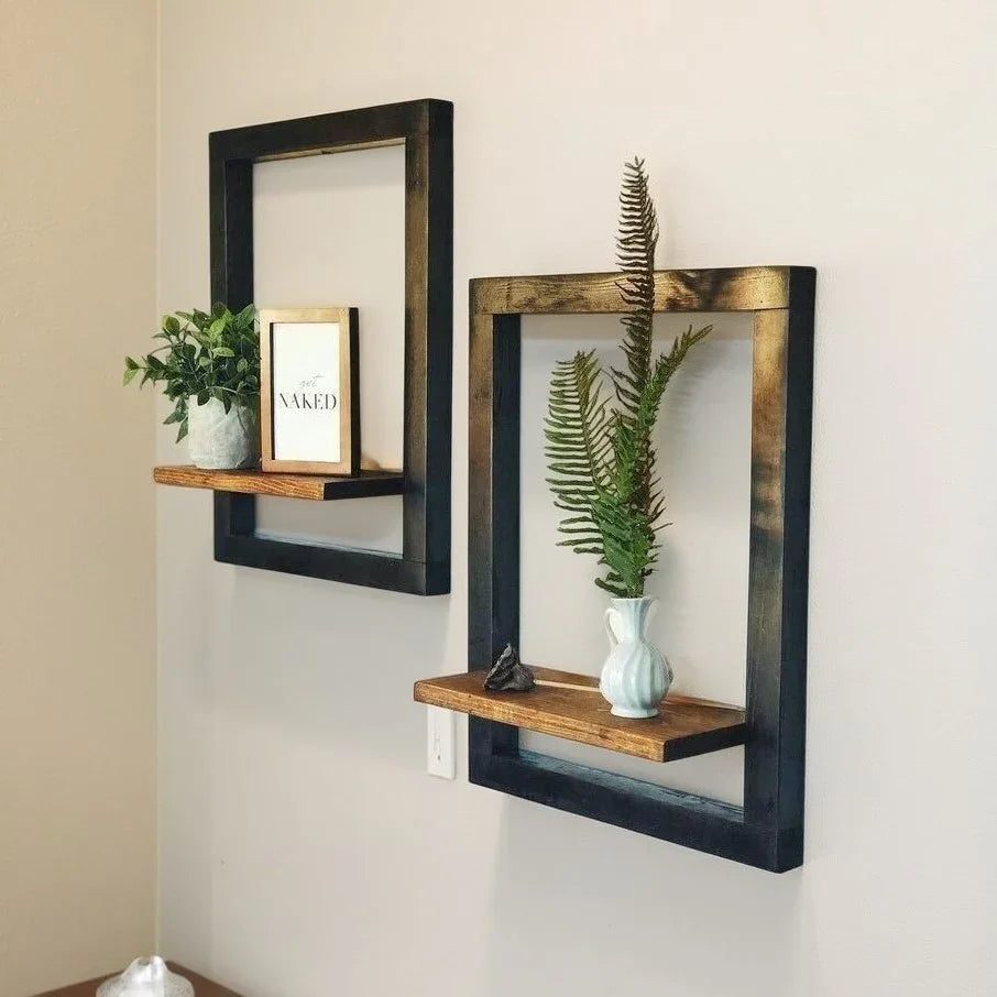 رف حائط خشب موسكي، 30*15*40 سم - قطعتين