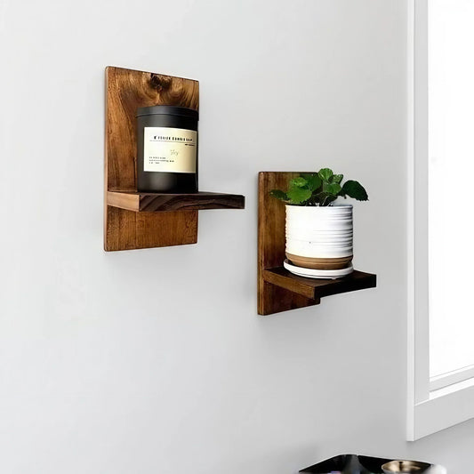 رف حائط خشب موسكي، 15*10*40 سم - قطعتين