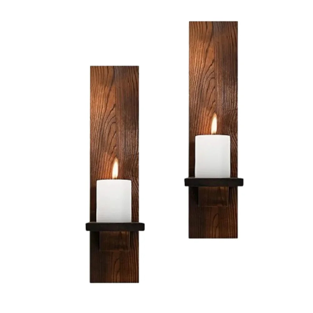 رف حائط خشب موسكي، 15*10*70 سم - قطعتين