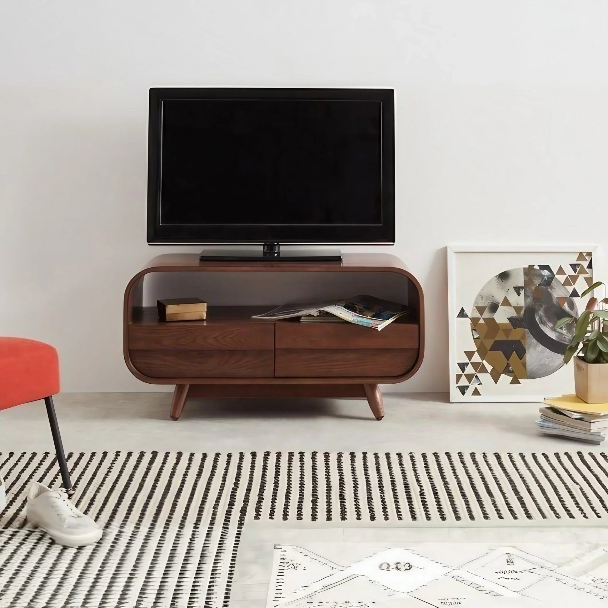 ترابيزة تليفزيون خشب كونتر، 100*40*55 سم