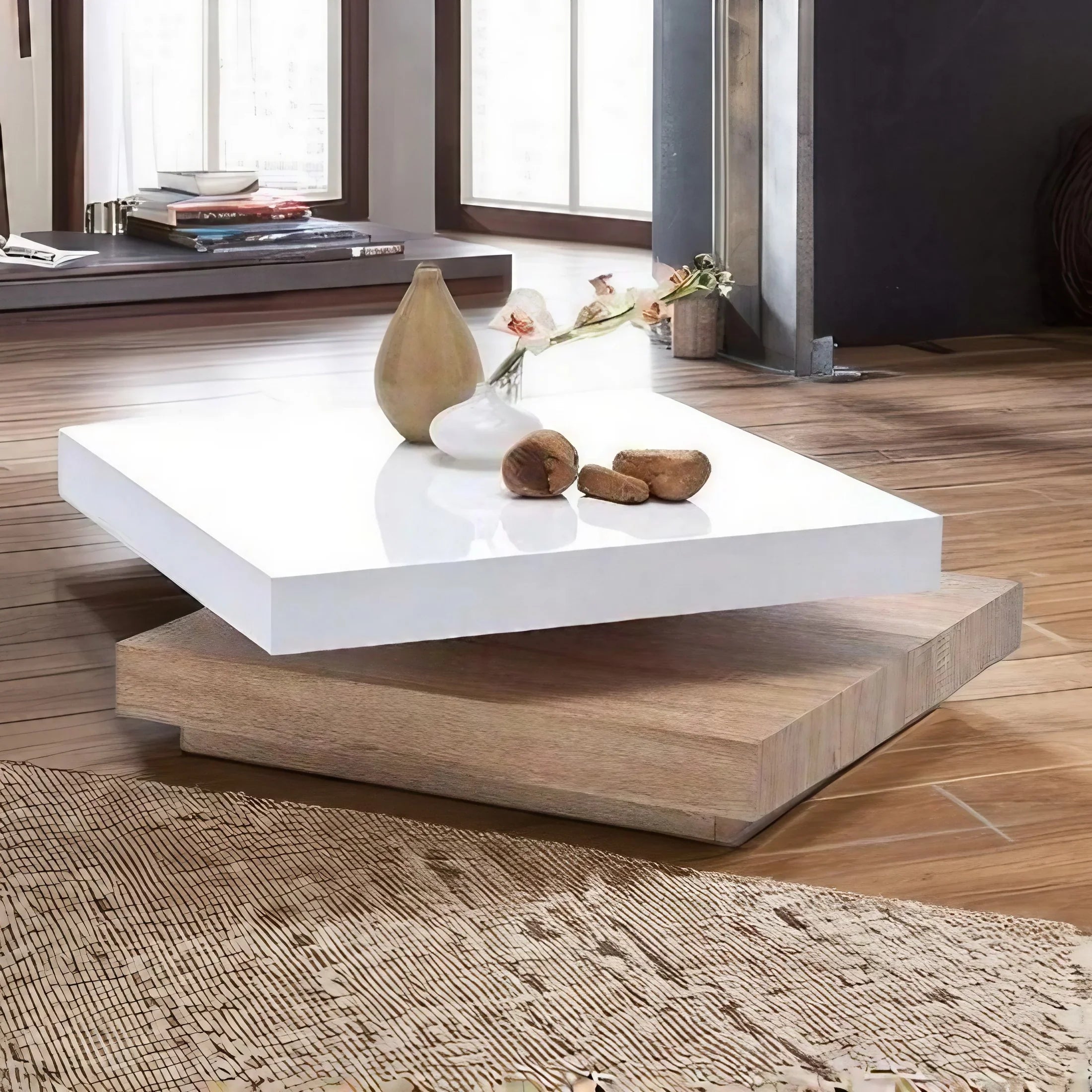 ترابيزة قهوة خشب كونتر، 70*70*40 سم